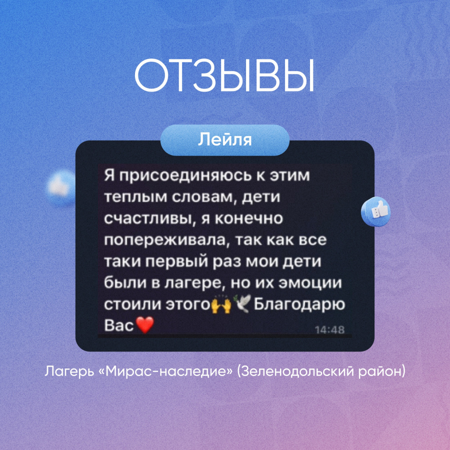 Часть теплых слов и благодарностей, которые мы получили от наших ребят и родителей.